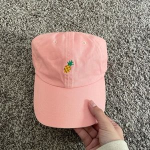 Pink pineapple dad hat